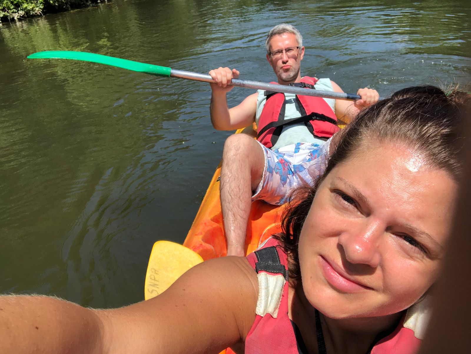 Kev and Cassie, out on the river
