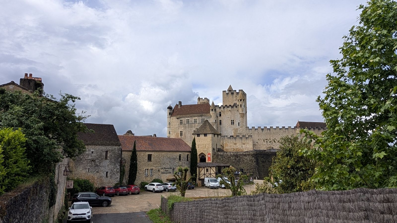 The Château de Beynac above the rooftops of the village