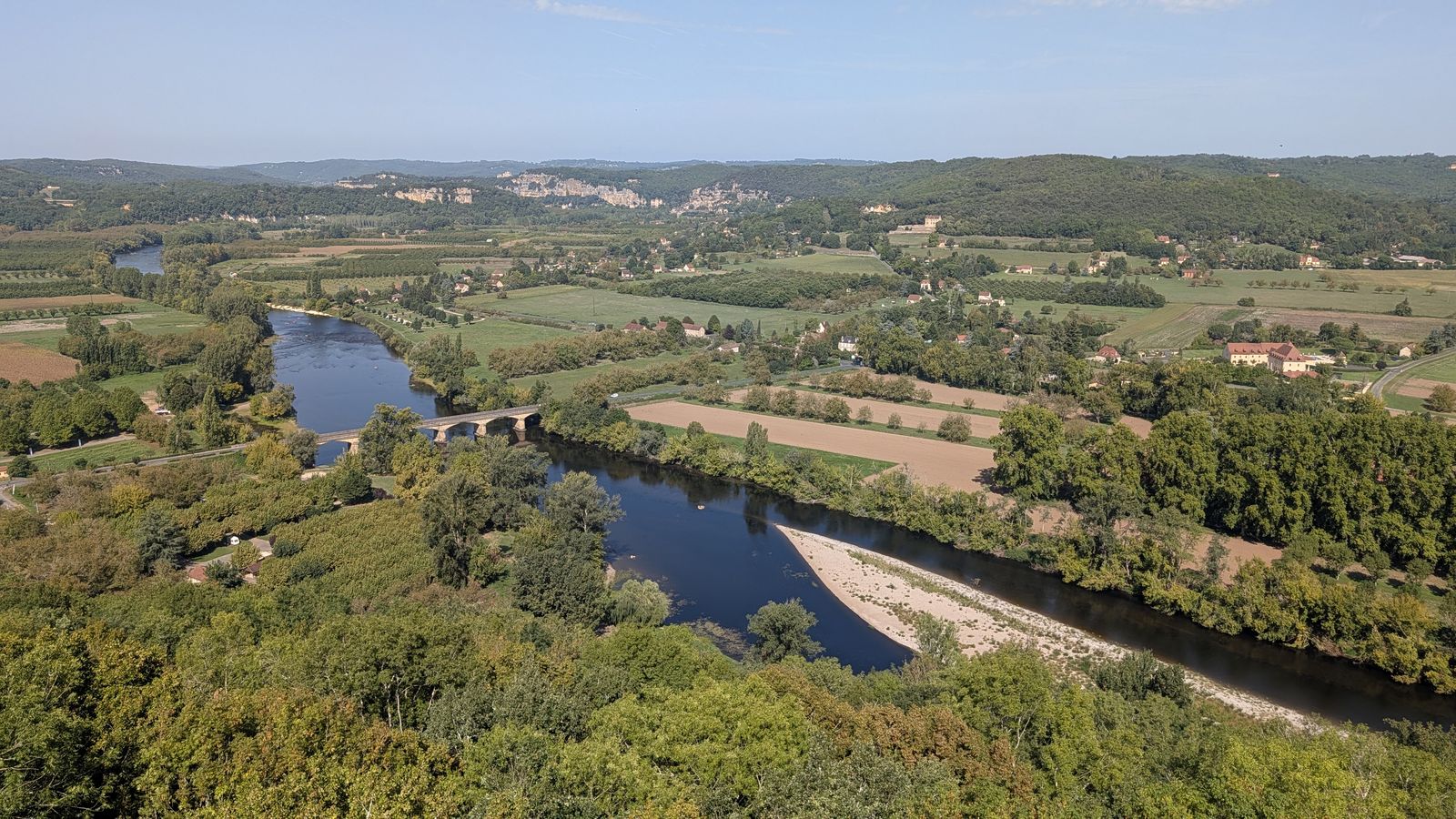 The Dordogne valley from the clifftop belvedere in Domme