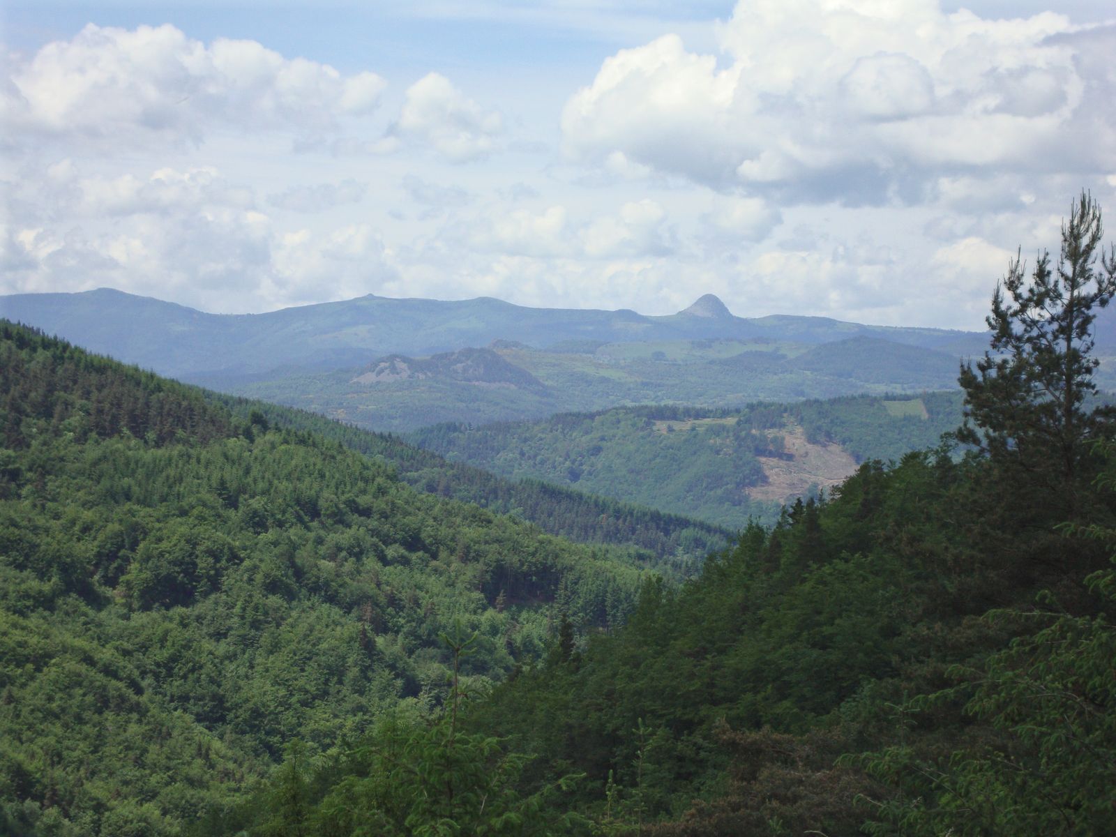 Forested hills and valleys around Saint-Agrève