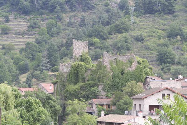 The ruined Château de Retourtour above Lamastre