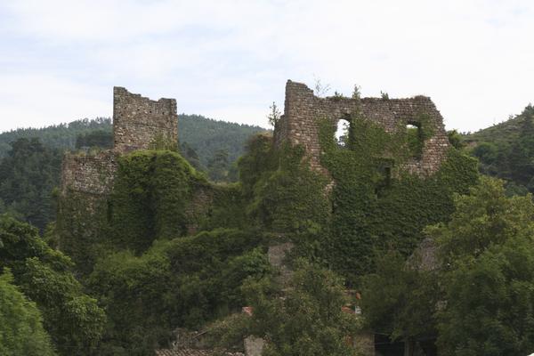 The ivy-clad walls of the Château de Retourtour, Lamastre